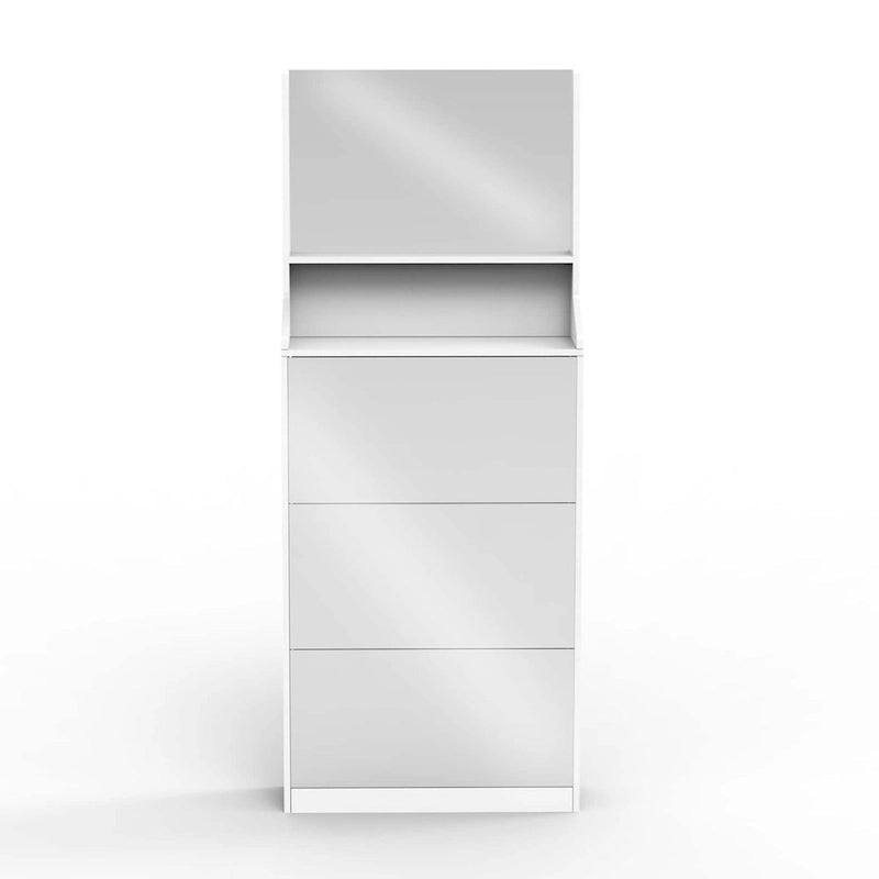 Vertical Shoe Cabinet with 3 Mirrors for Entryway
