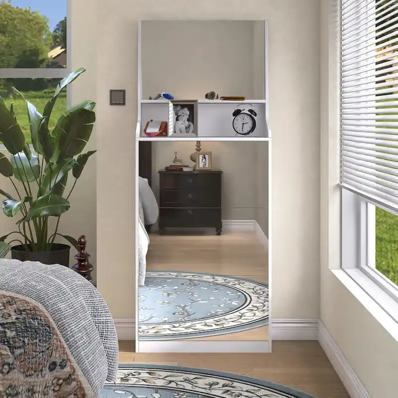 Vertical Shoe Cabinet with 3 Mirrors for Entryway