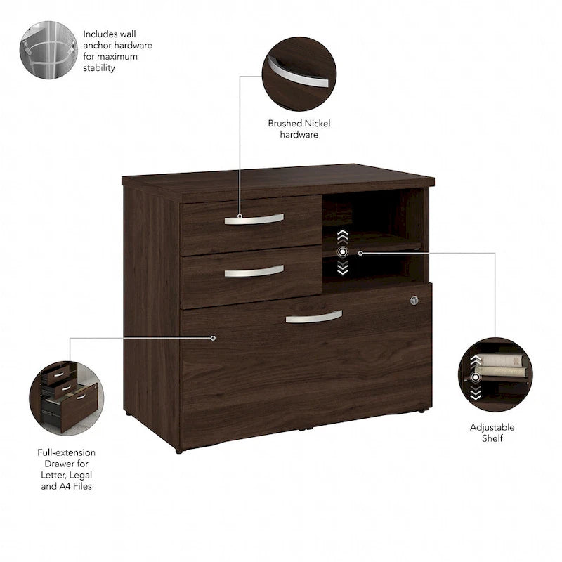 Storage Cabinet with Drawers and Shelves