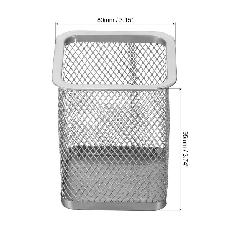 Mesh Pen Holder Pencil Holder Pencil Basket Pen Cup Organizer Square - 80 x 95mm