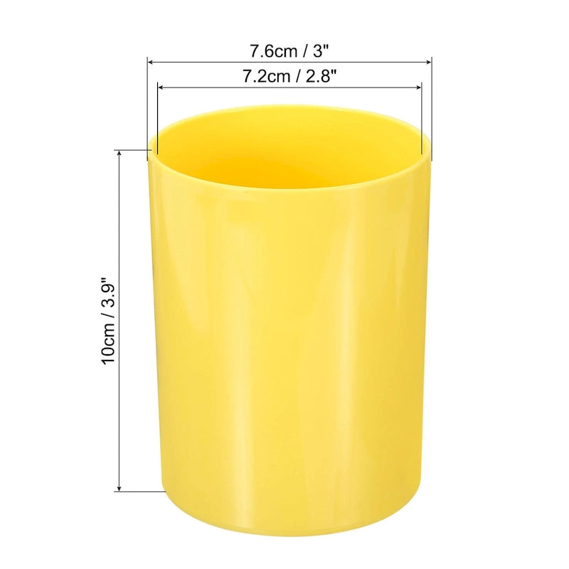 2x Pencil Holder, Plastic Makeup Brush Holder Round Desktop Organizer