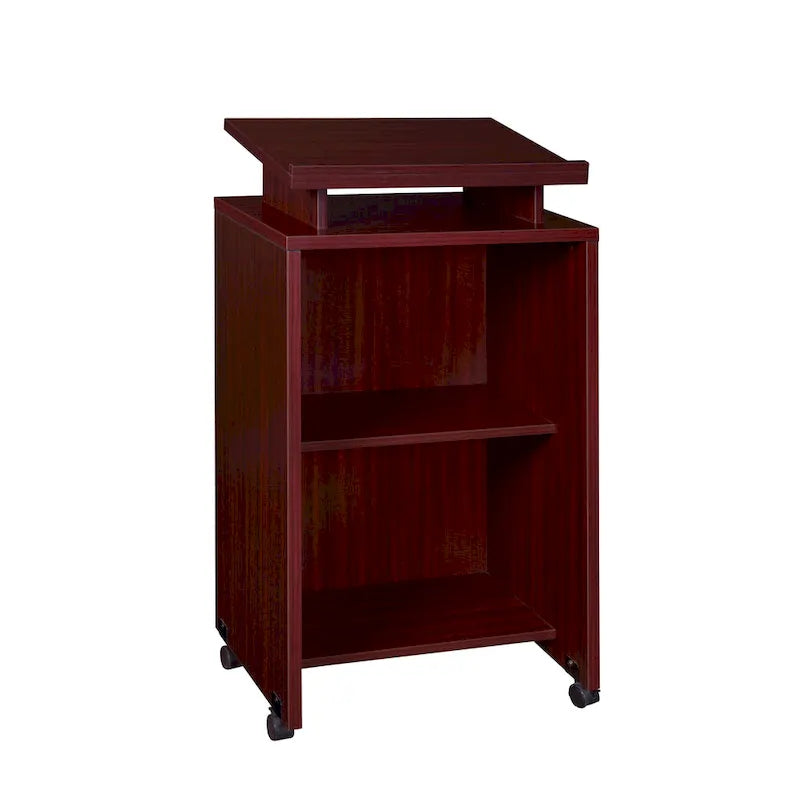 Mahogany Freestanding Lectern with Casters
