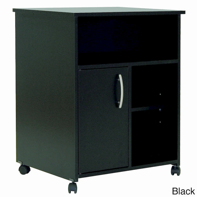 Printer Stand with Cabinet and Open Shelf