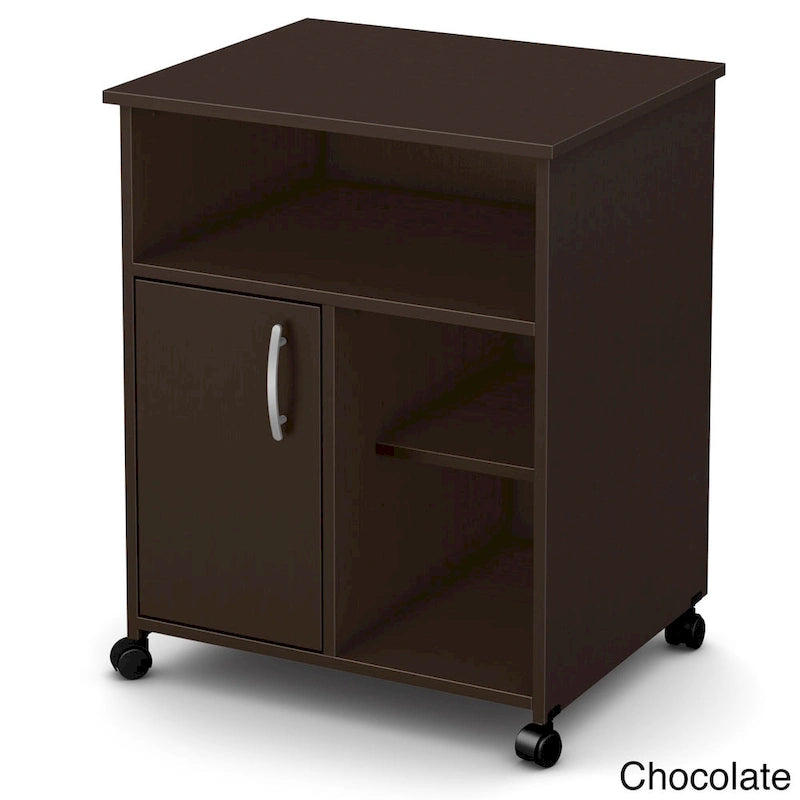 Printer Stand with Cabinet and Open Shelf