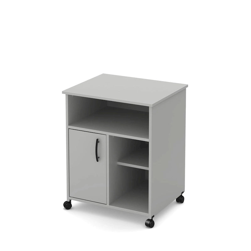 Printer Stand with Cabinet and Open Shelf