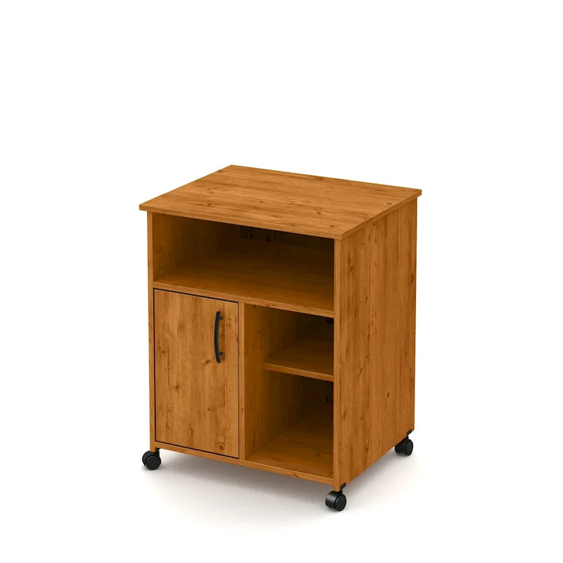 Printer Stand with Cabinet and Open Shelf