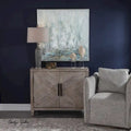 White Washed Farmhouse Accent Cabinet