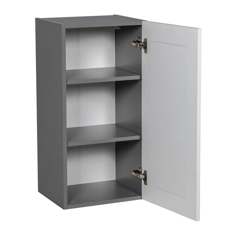 9 x 30 Wall Cabinet-Single Door-Grey - 9 x 30 x 12