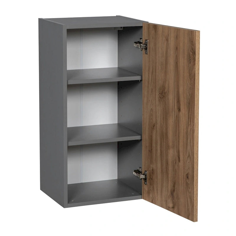 9 x 30 Wall Cabinet-Single Door-Grey - 9 x 30 x 12
