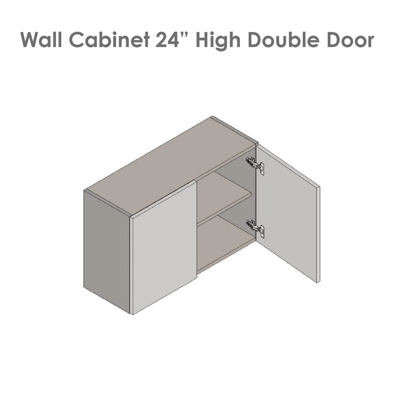 36x24 Double Door Grey Wall Cabinet