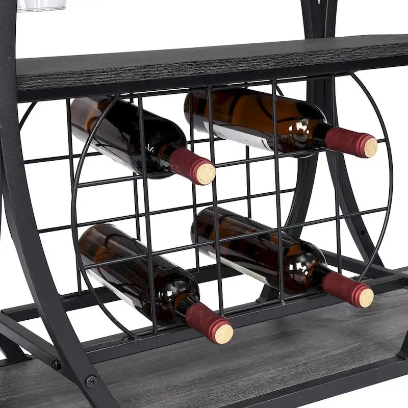 Industrial Bar Cart Kitchen Bar&Serving Cart for Home with Wheels