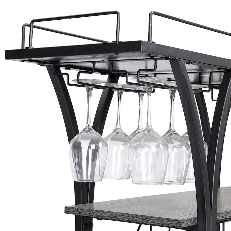 Industrial Bar Cart Kitchen Bar&Serving Cart for Home with Wheels