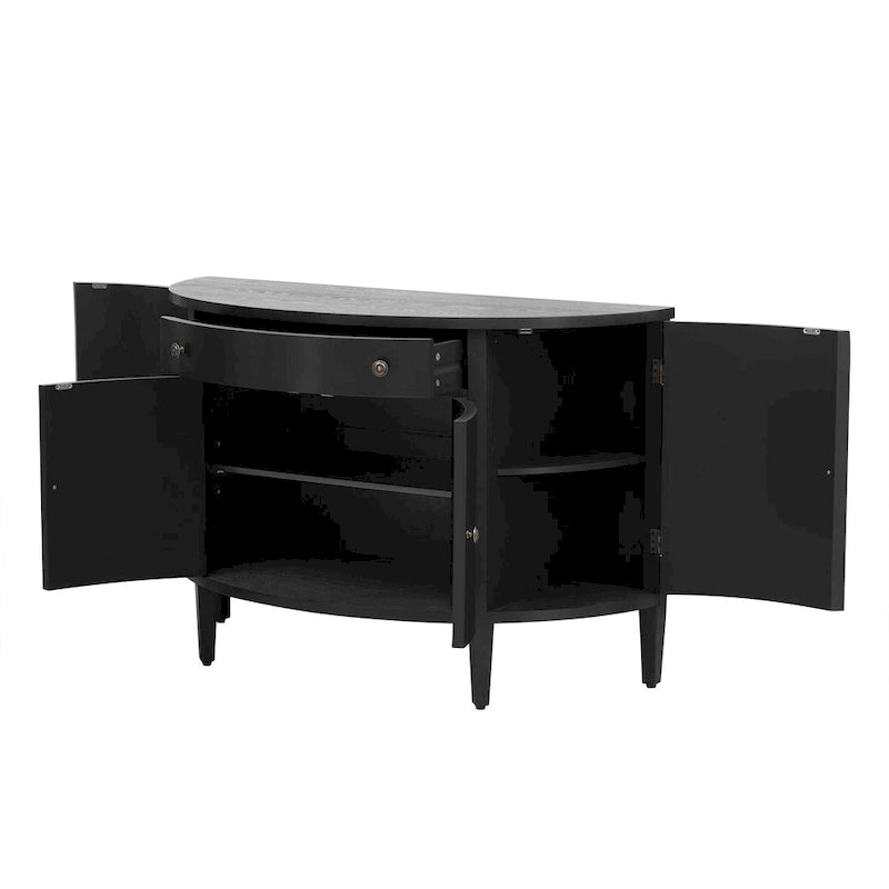 Storage Cabinet made of Fraxinus Mandschuric Solid Wood Veneer, Adjustable Shelves, Suitable for Corridors, Entrances and Study.