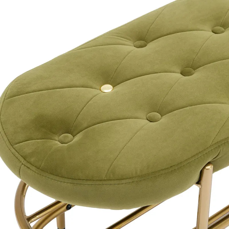 Velvet Home Storage Soft Bag Cushion Iron Art Shoe Changing Round Bench