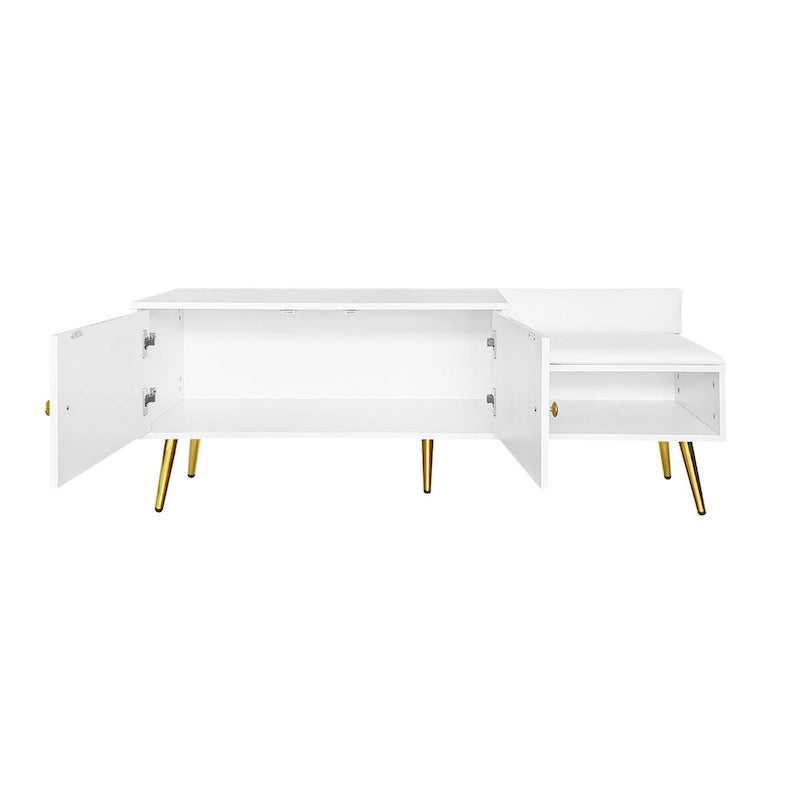 54.3 Shoe Storage Bench with Hidden Storage and Upholstered Cushions for Bedside