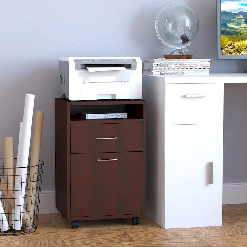 Mobile Storage Cabinet Organizer with Drawer and Cabinet