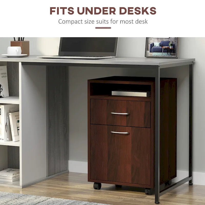 Mobile Storage Cabinet Organizer with Drawer and Cabinet