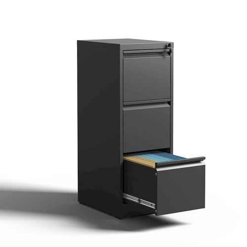 3 Drawer Metal Vertical File Cabinet with Lock