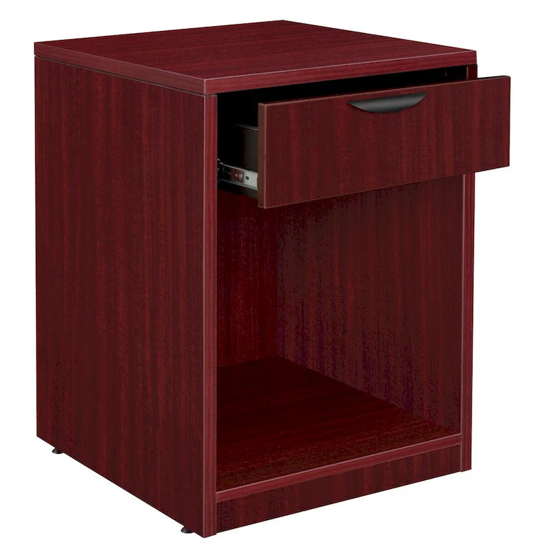Mahogany Fax & Printer Stand with Storage Shelf and Drawer