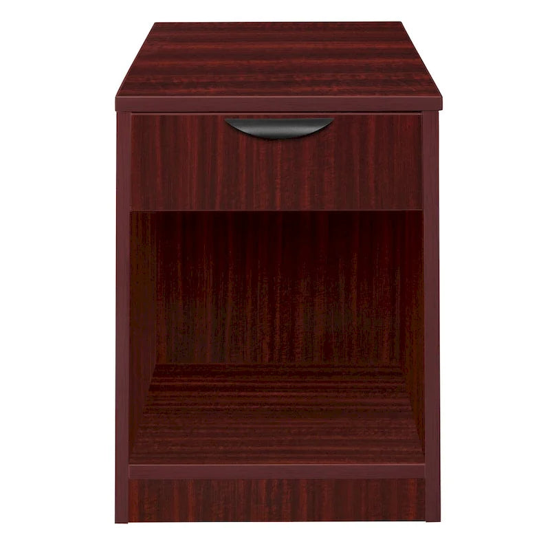 Mahogany Fax & Printer Stand with Storage Shelf and Drawer