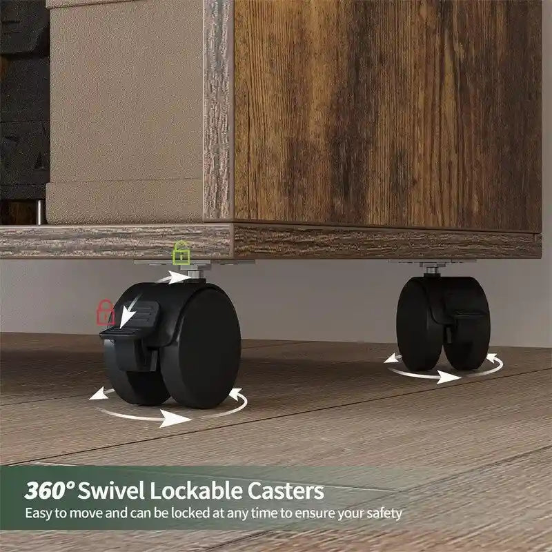 3-Drawer Mobile File Cabinet - 14.2D x 31.5W x 25.4H