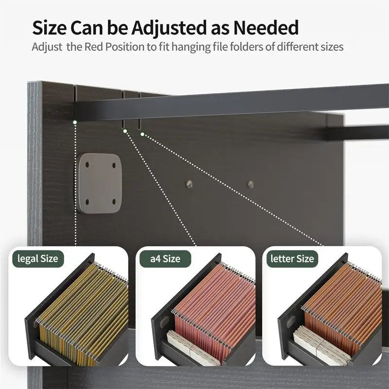 3-Drawer Mobile File Cabinet - 14.2D x 31.5W x 25.4H