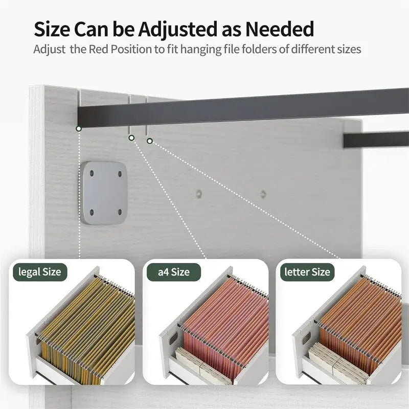 3-Drawer Mobile File Cabinet - 14.2D x 31.5W x 25.4H