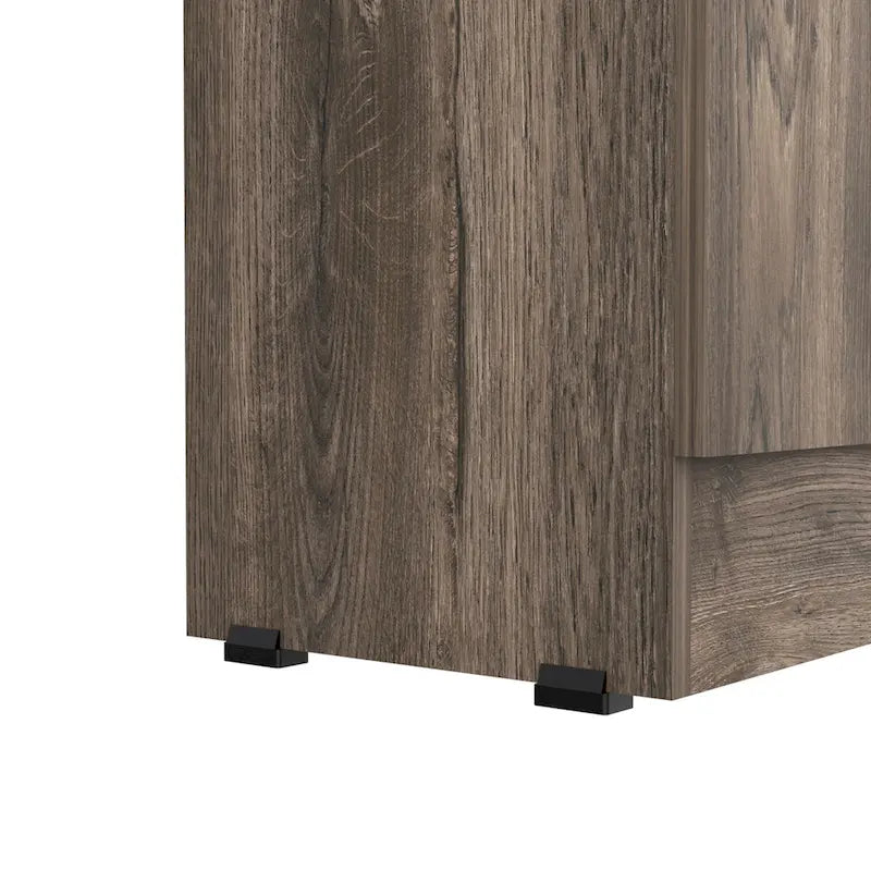 5-Shelf Dark Brown Storage Cabinet