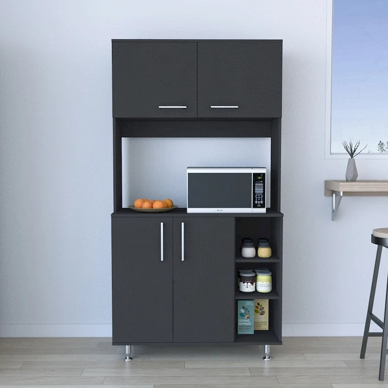 Pantry Cabinet for Kitchen, Dining Room,Living Room, Black
