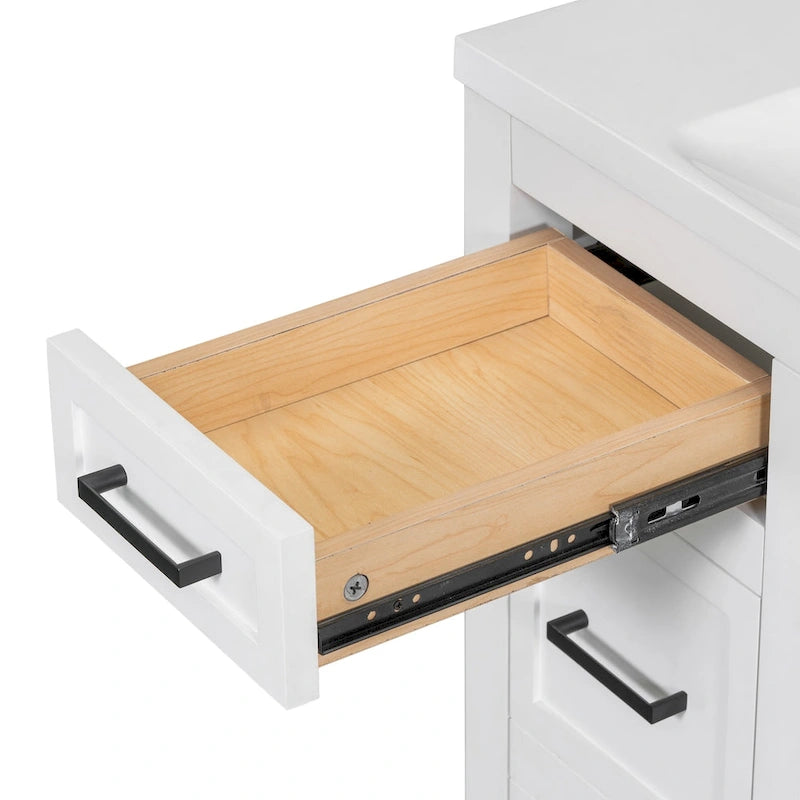 Bathroom Vanity Cabinet with Resin Integrated Sink