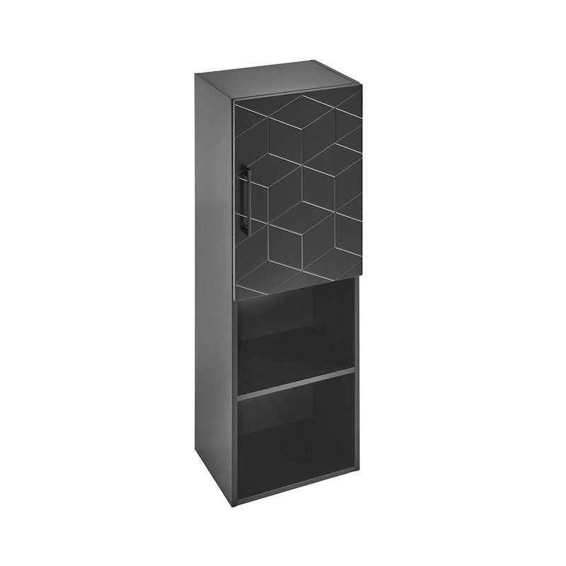 15 W x 46 H x 12 D Linen Cabinet in Phantom Black
