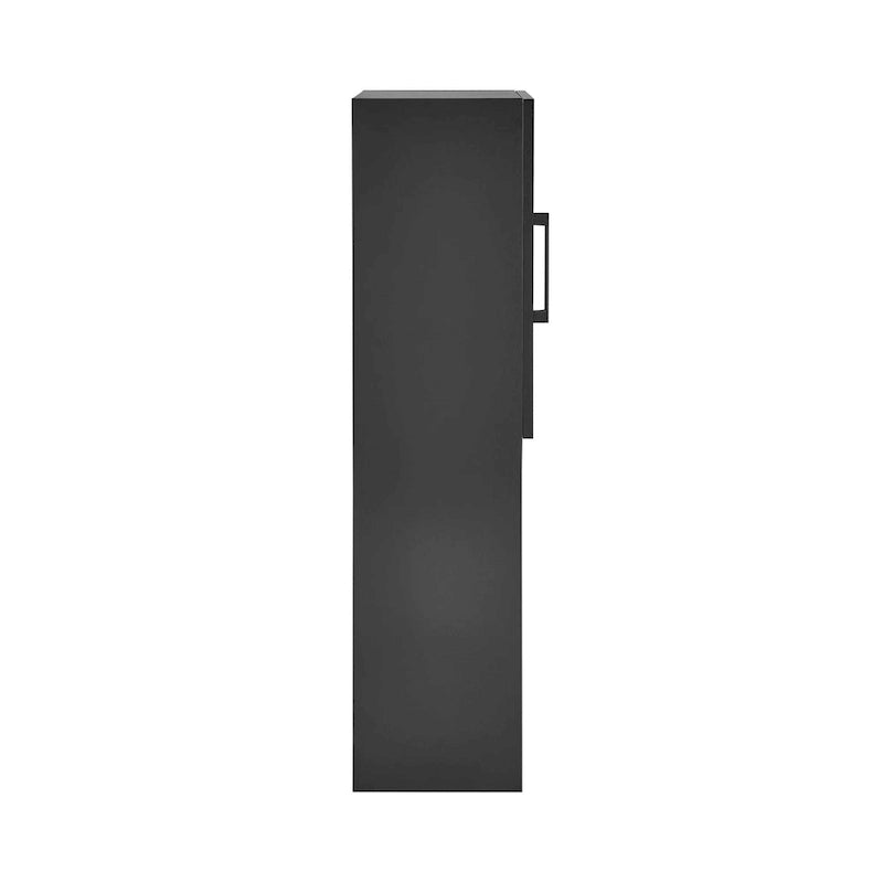 15 W x 46 H x 12 D Linen Cabinet in Phantom Black