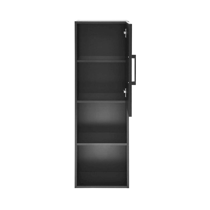 15 W x 46 H x 12 D Linen Cabinet in Phantom Black
